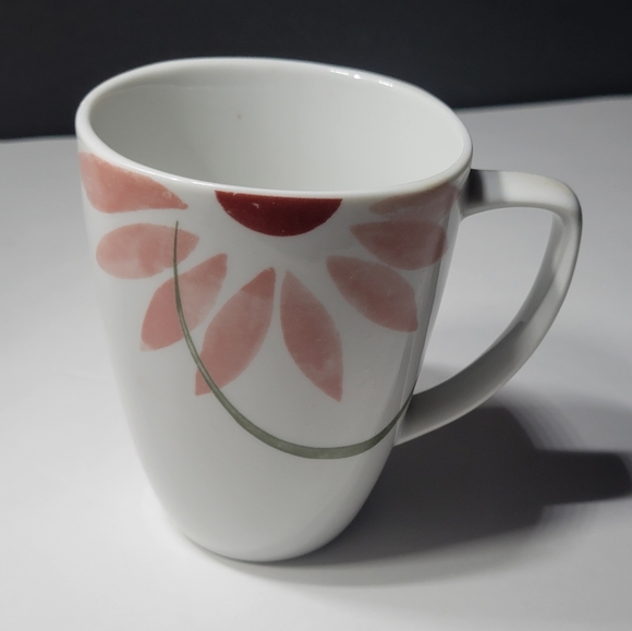 Corelle Coordinates Coffee Mug Tea Cup White with Pretty Pink Flowers Porcelain - Picture 9 of 9